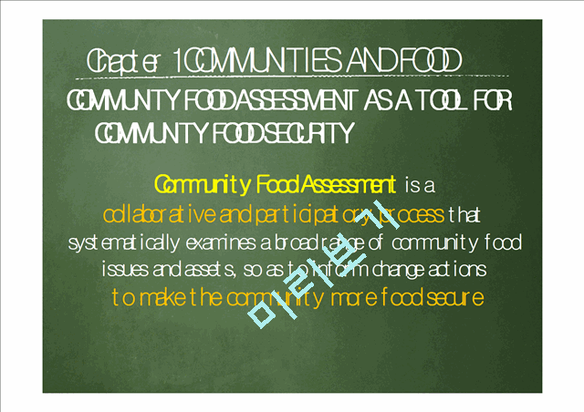 communities and food   (4 )